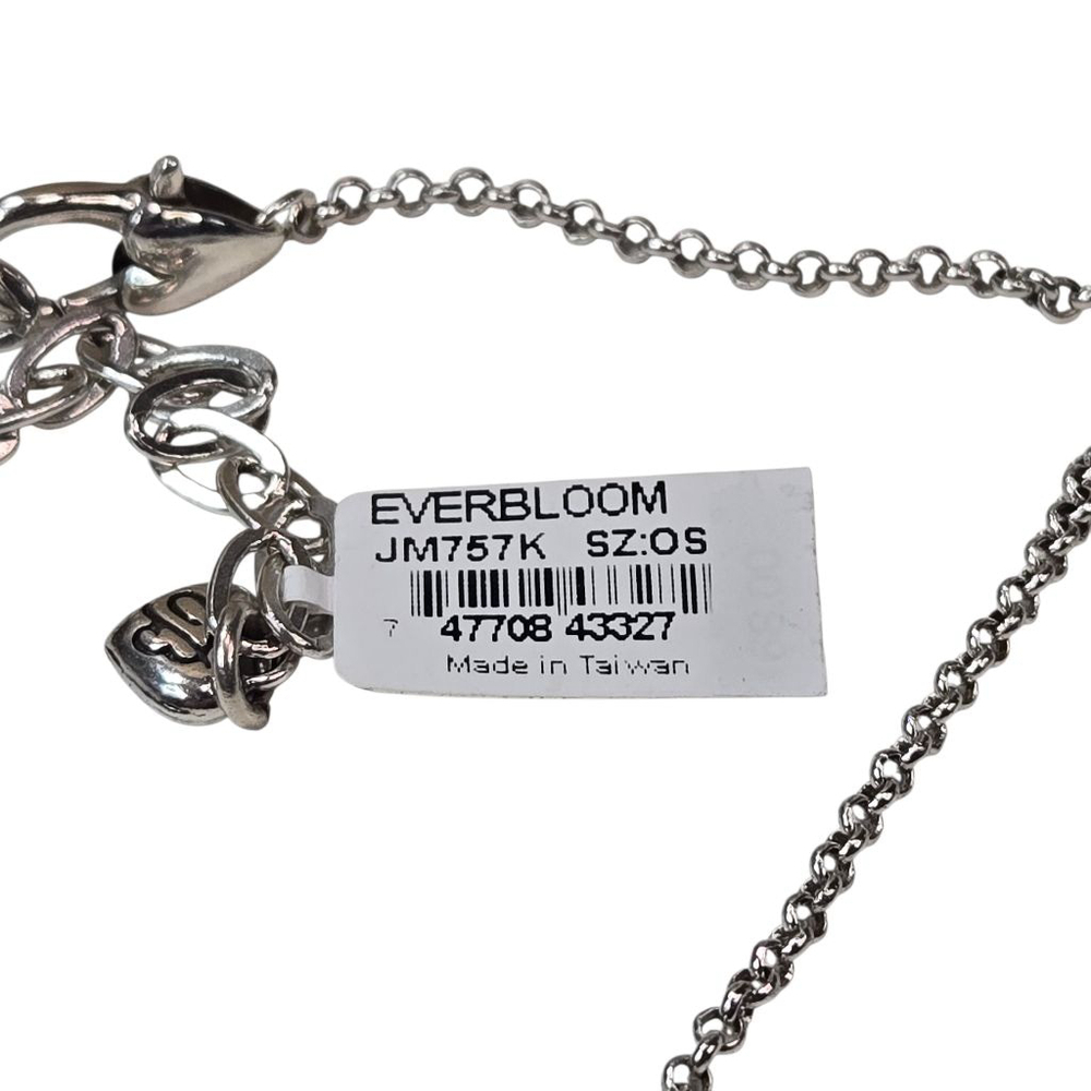 NWT Brighton Necklace Everbloom Sunflower Silvertone Pink Rhinestone November - Picture 7 of 11
